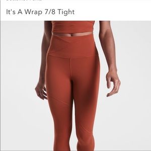 high waist Russet Brown (orange) athleta leggings